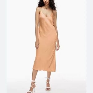 Wilfred
Only Slit‎ Slip Orange Midi Dress Size small
